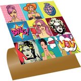 Tink Kendinden Yapışkanlı Karma Popart Desenli Pvc Karo 30X30 cm 4'lü 0,36 M2