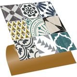 Tink Kendinden Yapışkanlı Karma Retro Gri Desenli Pvc Karo 30x30 cm 4 Adet 0,36 M2