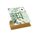 Tink Kendinden Yapışkanlı Karma Yeşil Londra Desenli Pvc Karo 30X30 cm - 4 Adet (0,36 m2)