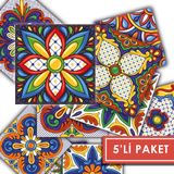 Tink Kendinden Yapışkanlı Karnaval Desenli Pvc Karo 20X20 cm 5’li Paket