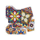 Tink Kendinden Yapışkanlı Karnaval Desenli Pvc Karo Kaplama 10x10 Cm 20'li Paket