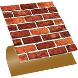 Tink Kendinden Yapışkanlı Kırmızı Tuğla Desenli Pvc Karo 30X30 cm (33 Adet) 3 M2