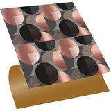 Tink Kendinden Yapışkanlı Koyu Yuvarlak Desenli Pvc Karo 30X30 cm (33 Adet) 3 M2
