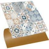 Tink Kendinden Yapışkanlı Mavi Fas 4 Desenli Pvc Karo 30X30 cm (4 Adet) 0,36 M2