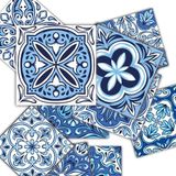 Tink KENDİNDEN YAPIŞKANLI MAVİLİM DESENLİ PVC KARO 10X10 CM 20'Lİ PAKET