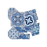 Tink KENDİNDEN YAPIŞKANLI MAVİLİM DESENLİ PVC KARO 20X20 CM 6'LI PAKET