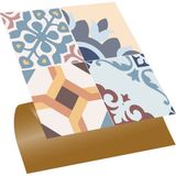 Tink Kendinden Yapışkanlı Modern 4'lü Desenli Pvc Karo 30x30 cm (56 Adet) 5m2