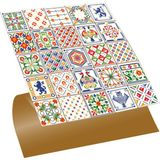 Tink Kendinden Yapışkanlı Modern Karo Desenli Pvc Karo 30X30 cm (56 Adet) 5m2