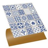 Tink Kendinden Yapışkanlı Modern Mavi Karo Desenli Pvc Karo 30X30 cm (56 Adet) 5m2