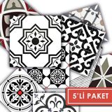 Tink Kendinden Yapışkanlı Modern Solo Desenli Pvc Karo 20X20 cm 5’li Paket