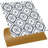Tink Kendinden Yapışkanlı Mutfak Banyo Kaplama Geometrik 038 Desenli Pvc Karo 30X30 cm (11 Adet) 1m2