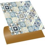 Tink Kendinden Yapışkanlı Mutfak Banyo Kaplama Retro Desenli Pvc Karo 30X30 cm (11 Adet) 1 M2