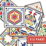 Tink Kendinden Yapışkanlı Oyun Desenli Pvc Karo 15X15 cm 5’li Paket