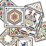 Tink Kendinden Yapışkanlı Oyun Desenli Pvc Karo, Yapışkanlı Fayans Kaplama, Fayans Çıkartması, Zemin Duvar Karosu 10x10 cm (20 Adet/0,20 m2)