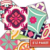 Tink Kendinden Yapışkanlı Pembe Desenli Pvc Karo 20X20 cm 5’li Paket