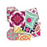Tink Kendinden Yapışkanlı Pembe Desenli Pvc Karo Kaplama 10x10 Cm 20'li Paket