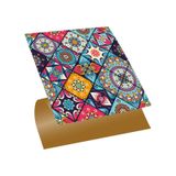 Tink Kendinden Yapışkanlı Pembe Karo Desenli Pvc Karo 30x30 Cm
