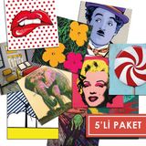 Tink Kendinden Yapışkanlı Popart 3 Desenli Pvc Karo 20X20 cm 5’li Paket