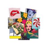 Tink Kendinden Yapışkanlı Popart3 Desenli Pvc Karo 15X15 cm 10'lu Paket