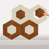 Tink Kendinden Yapışkanlı PVC Markuteri Mozaik 4 Parke Kaplama Yer Döşemesi-40x46 cm-4 Adet