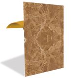 Tink Kendinden Yapışkanlı Pvc Panel, Yapışkanlı Yer Zemin Kaplama, Duvar Kaplama, Fayans Çıkartması Açık Kahverengi Mermer Desenli 41x62 Cm (12 Adet / 3 m²)