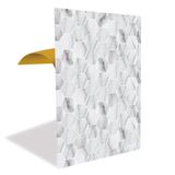 Tink Kendinden Yapışkanlı Pvc Panel, Yapışkanlı Yer Zemin Kaplama, Duvar Kaplama, Fayans Çıkartması Beyaz Petek Mermer Desenli 41x62 Cm (4 Adet / 1 m²)