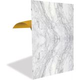 Tink Kendinden Yapışkanlı Pvc Panel, Yapışkanlı Yer Zemin Kaplama, Duvar Kaplama, Fayans Çıkartması Gri Ağ Mermer Desenli 41x62 Cm (4 Adet / 1 m²)