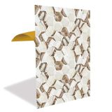 Tink Kendinden Yapışkanlı Pvc Panel, Yapışkanlı Yer Zemin Kaplama, Duvar Kaplama, Fayans Çıkartması Kahverengi Petek Desenli 41x62 Cm (12 Adet / 3 m²)