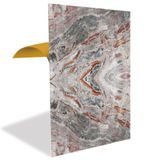 Tink Kendinden Yapışkanlı Pvc Panel, Yapışkanlı Yer Zemin Kaplama, Duvar Kaplama, Fayans Çıkartması Katlı Mermer Desenli 41x62 Cm (12 Adet / 3 m²)
