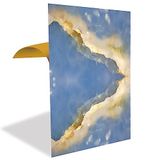 Tink Kendinden Yapışkanlı Pvc Panel, Yapışkanlı Yer Zemin Kaplama, Duvar Kaplama, Fayans Çıkartması Mavi Mermer Desenli 41x62 Cm (12 Adet / 3 m²)