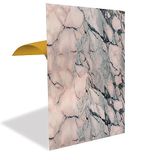 Tink Kendinden Yapışkanlı Pvc Panel, Yapışkanlı Yer Zemin Kaplama, Duvar Kaplama, Fayans Çıkartması Pembe Mermer Desenli 41x62 Cm (12 Adet / 3 m²)