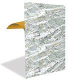 Tink Kendinden Yapışkanlı Pvc Panel, Yapışkanlı Yer Zemin Kaplama, Duvar Kaplama, Fayans Çıkartması Yeşil Agat Desenli 41x62 Cm (12 Adet / 3 m²)