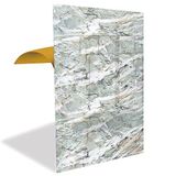 Tink Kendinden Yapışkanlı Pvc Panel, Yapışkanlı Yer Zemin Kaplama, Duvar Kaplama, Fayans Çıkartması Yeşil Agat Desenli 41x62 Cm (4 Adet / 1 m²)