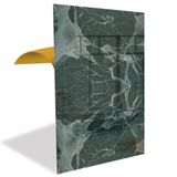 Tink Kendinden Yapışkanlı Pvc Panel, Yapışkanlı Yer Zemin Kaplama, Duvar Kaplama, Fayans Çıkartması Yeşil Mermer Desenli 41x62 Cm (4 Adet / 1 m²)