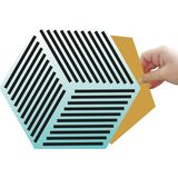 Tink Kendinden Yapışkanlı Renkli Geometrik Altıgen Pvc Karo 27X31 cm