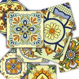 Tink Kendinden Yapışkanlı Sarı Tile Desenli Pvc Karo 10X10 cm 20'li Paket