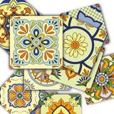 Tink Kendinden Yapışkanlı Sarı Tile Desenli Pvc Karo, Fayans Çıkartması, Zemin Duvar Kaplama, Yapışkanlı Fayans Kaplama (15x15 cm)