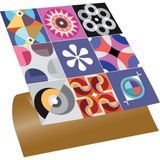 Tink Kendinden Yapışkanlı Şeker Desenli Pvc Karo 30 x 30 cm (33 Adet) 3m2