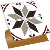 Tink Kendinden Yapışkanlı Seramik ve Yer Döşemesi Çarkıfelek Desenli Pvc Karo 30X30 cm (4 Adet) 0,36M² - 30 x 30 - Çok Renkli