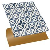 Tink Kendinden Yapışkanlı Serenity Desenli PVC Karo, Yapışkanlı Fayans Kaplama, Fayans Çıkartması, Zemin Duvar Karosu 30x30 cm (56 Adet / 5 m²)