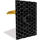 Tink Kendinden Yapışkanlı Siyah Petek Mermer Desenli Pvc Panel 41X62 cm (4 Adet) 1 M²