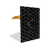 Tink Kendinden Yapışkanlı Siyah Petek Mermer Desenli Pvc Panel 41x62cm