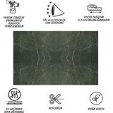 Tink Kendinden Yapışkanlı Siyah Yeşil Mermer Desenli Pvc Panel 41X62 cm (12 Adet) 3 M²