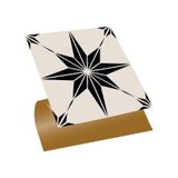 Tink KENDİNDEN YAPIŞKANLI SİYAH YILDIZ DESENLİ PVC KARO 30X30 CM