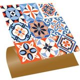 Tink Kendinden Yapışkanlı Tezgah Arası Kaplama Meksika 019 Karma Desenli Pvc Karo 30X30 cm (11 Adet) 1m2