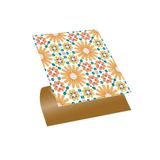 TİNK Kendinden Yapışkanlı Turuncu Çiçek Bahçesi Desenli Pvc Karo 30x30 Cm (33 Adet) 3m2