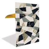Tink Kendinden Yapışkanlı Üçgen Kırımlı Mermer Desenli Pvc Panel 41x62 Cm (4 Adet / 1 m²)