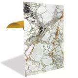 Tink Kendinden Yapışkanlı Yeni Taş Mermer Desenli PVC Panel, Yapışkanlı Yer Zemin Kaplama, Duvar Kaplama, Fayans Çıkartması 41x62 cm 4 Adet / 1 m²