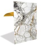 Tink Kendinden Yapışkanlı Yeni Taş Mermer Desenli PVC Panel, Yapışkanlı Yer Zemin Kaplama, Duvar Kaplama, Fayans Çıkartması 41x62 cm 4 Adet / 1 m²