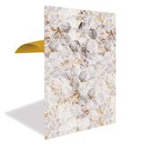 Tink Kendinden Yapışkanlı Yer Zemin Kaplama, Duvar Kaplama, Fayans Çıkartması Gold Petek Mermer Desenli Pvc Panel 41x62 Cm (4 Adet / 1 m²)